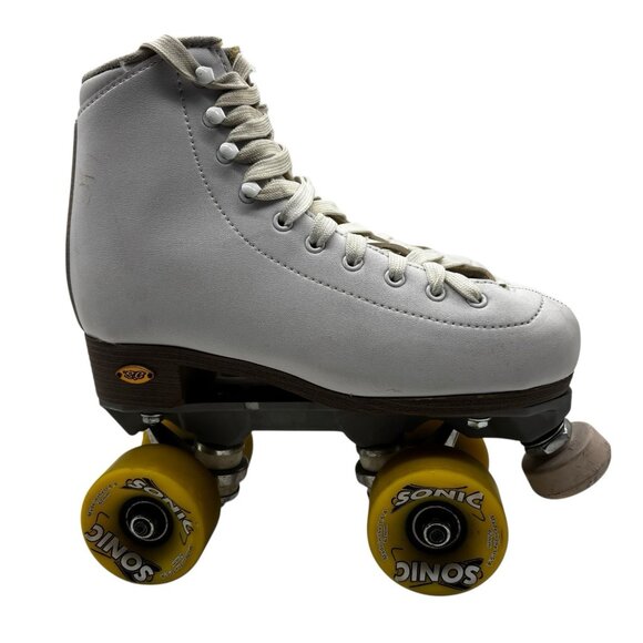 Sure-Grip International Roller Skates Women Size 5 White Sonic Wheels EUC - Picture 1 of 12